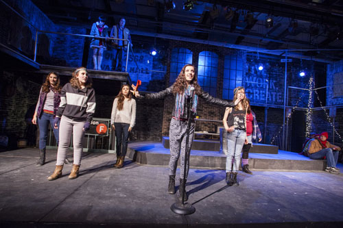 Southold Drama Club rehearses 'Rent.' (Credit: Katharine Schroeder photo)