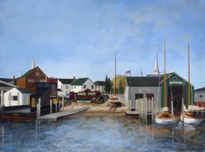 'Hanff's Boatyard' by Cindy Pease Roe.