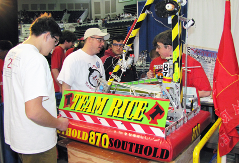 Southold High School students competed in the annual FIRST Robotics Competition at Hofstra University Saturday.
