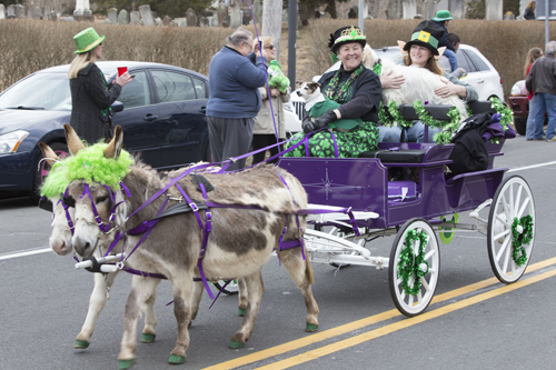 Jamesport hosted its first-ever St. Patrick's Day parade Saturday. (Credit: Katharine Schroeder photo)
