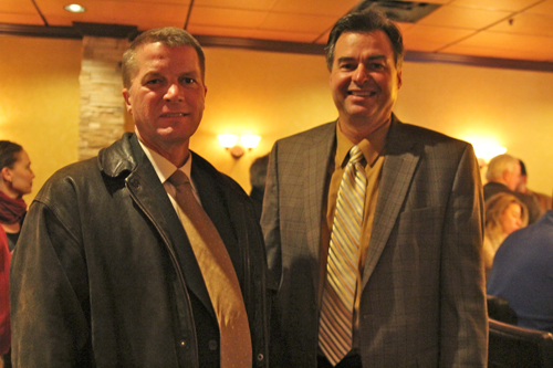 From left, Southold Town Supervisor Scott Russell and Suffolk County Legislator Al Krupski.