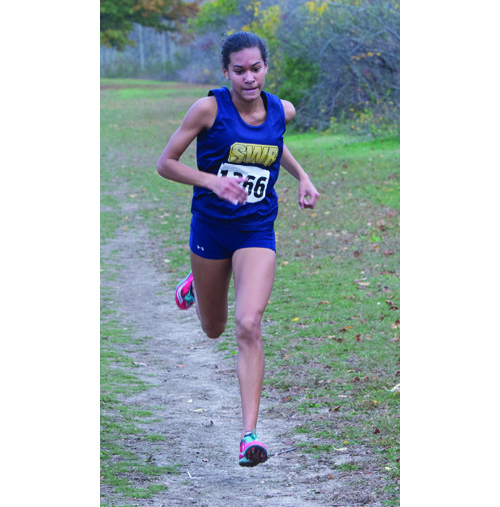 Shoreham-Wading River sophomore Katherine Lee failed to retain her state title, taking third place in the girls Class B race on Saturday. (Credit: Robert O'Rourke, file)