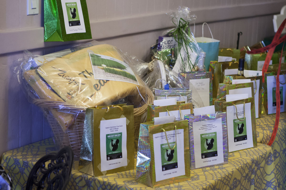 Some of the many donated auction items. (Credit: Katharine Schroeder)