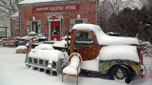 Snowfall Jamesport Country Store