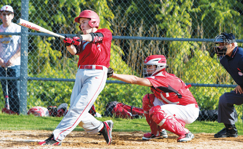 Liam Walker, who led Southold with a .507 batting average during the regular season, will join his teammates in the team’s first regional final since 2003 on Saturday. (Credit: Katharine Schroeder)