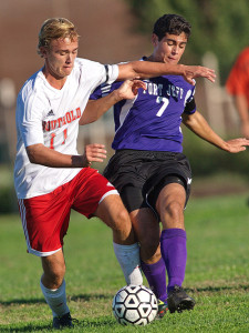 GARRET MEADE FILE PHOTO | Will Richter playing against Port Jefferson, which was responsible for three of Southold's five losses last season.