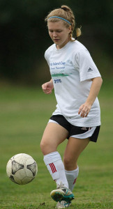 GARRET MEADE PHOTO | Justina Babcock plays striker for her club team but central midfield for Southold/Greenport.