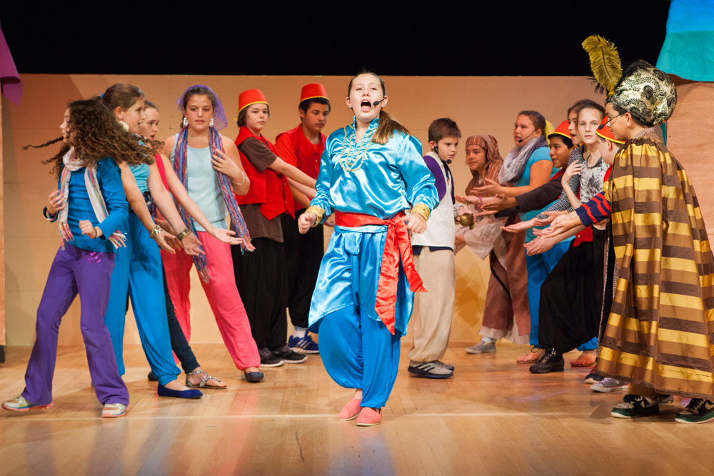 Southold Elementary School students rehearse 'Aladdin Kids.' (Credit: Katharine Schroeder)