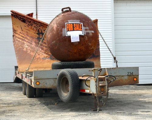 CYNDI MURRAY PHOTO |This 54-inch mooring buoy is for sale at the town Highway Department. 