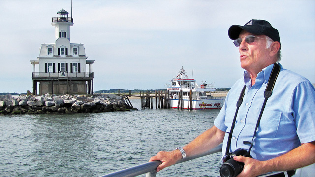 Ted Webb during a 2011 Lighthouse Tour with the East End Seaport Museum. (Credit: Julie Lane, file)