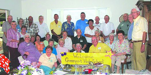 A reunion of Greenport High School alumni, representing classes ranging from 1945 to 1975, gathered recently on Anna Maria Island in Florida.