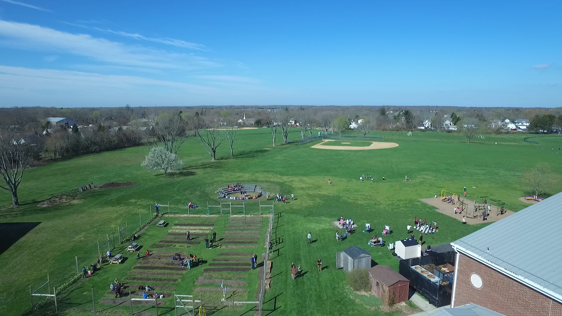 An aerial view of Tuesday's recess from aerial videographer Andrew LePre. (Credit: LePre Media)