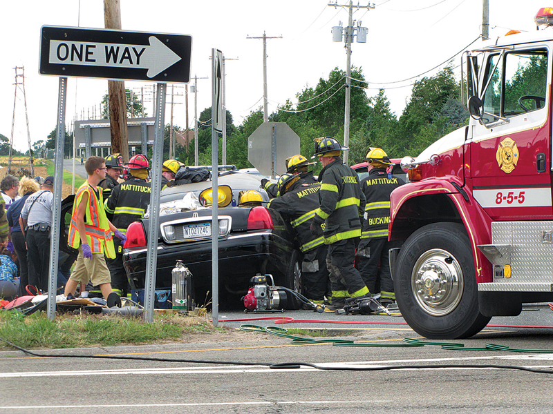 The crash scene on the evening of July 18. (Credit: Tim Gannon)