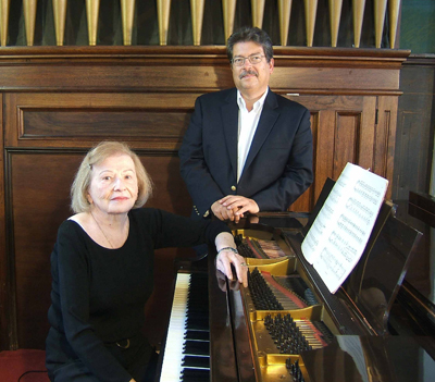 DOUGLAS GREGG PHOTO | Pianists Charlotte Day and Jeffrey Wentz (pictured), along with cellist Ted Hoyle, perform Sunday at 4 p.m. at First Universalist Church of Southold.