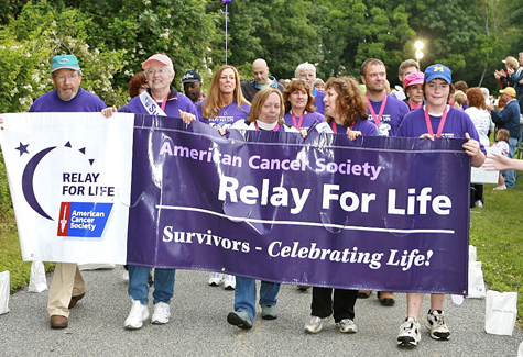 SUFFOLK TIMES FILE PHOTO | North Fork cancer survivors walk in the 2007 Relay for Life.