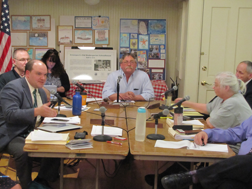 The Greenport Village board at last week's meeting.