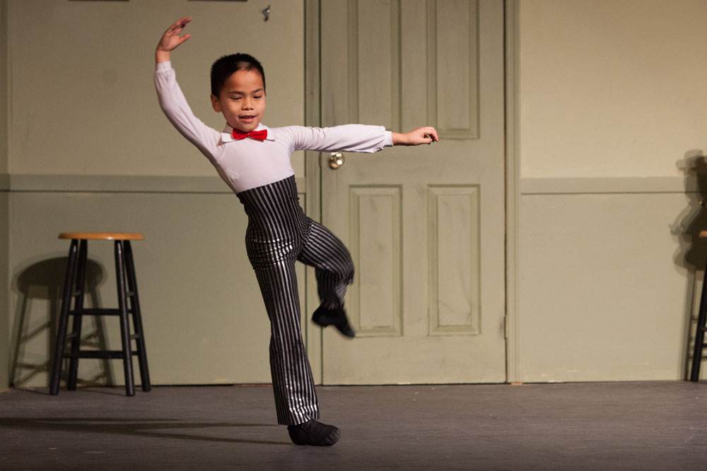 Peter Gwiazda dances to "Let it Go" at North Fork Community Theatre's Variety Show. (Credit: Katharine Schroeder photos)