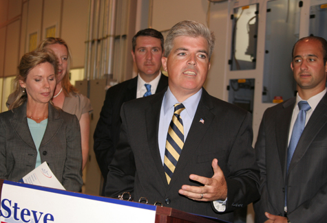 Environmentalists say Suffolk County's 2014 budget illegally used nearly $33 million in dedicated funds. Pictured: Suffolk County Executive Steve Bellone (Credit: Jennifer Gustavson file photo.)