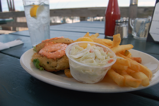 Crab cakes from Orient by the Sea. (Credit: Vera Chinese)
