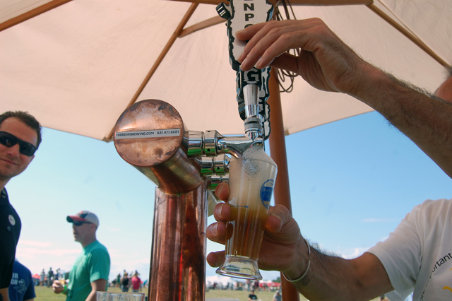 Beer being poured at last week's festival. (Credit: Vera Chinese)