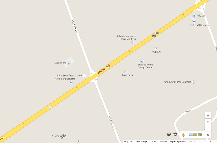 Police say the crash happened just west of Hortons Lane. (Credit: Google Maps)