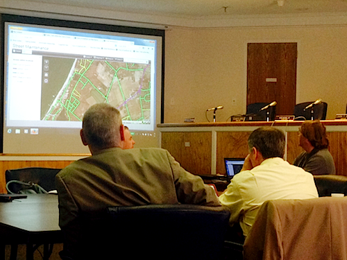 The board is hoping to add interactive maps to the Town's website. (Cyndi Murray photo) 