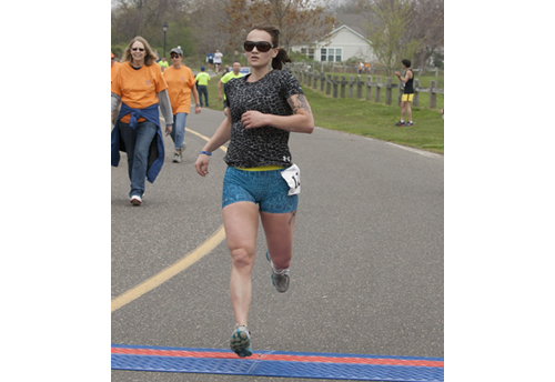 Tara Wilson was the first place female with a time of 21:08. (Credit: Katharine Schroeder)