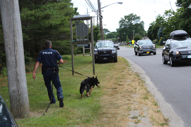 The Southold Town Police K-9 unit. (Credit: Nicole Smith)