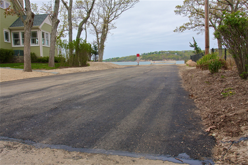 Island View Road was repaired this week. (Credit: Barbaraellen Koch) 