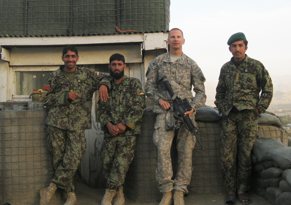 Charles Sanders (second from right) during his first tour in Afghanistan in 2010, when he was a 1st Lieutenant. (Credit: Courtesy photo)
