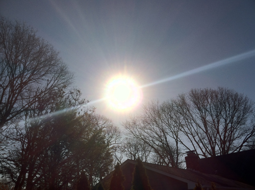 The Feb. 28 sun over Suffolk County. (Credit: Michael White)