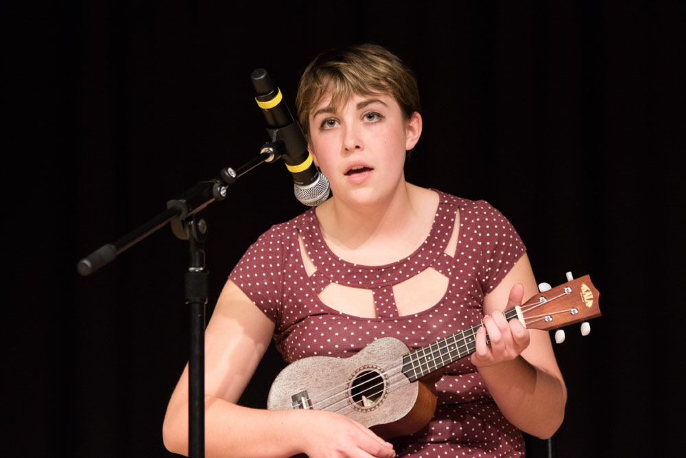 Ashley Hilary performs her original composition Post-it-Notes. (Credit: Katharine Schroeder)