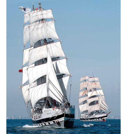 Tall ships like these could be heading up the East Coast to Greenport in 2015. (Credit: Courtesy Tall Ships America)