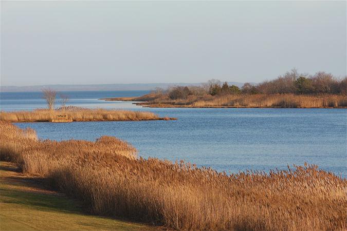 The view from Route 105 bridge at Indian Island golf course as the Peconic River leads into the Bay. (Credit: Barbaraellen Koch, file) 