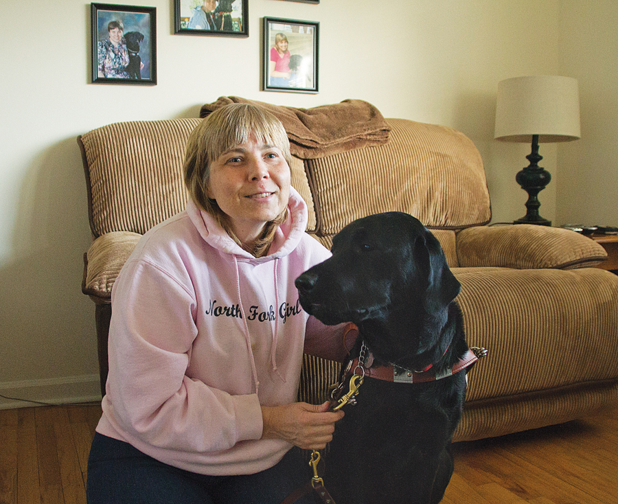 Tracy Westerlund, who is blind, wants the public to know about the rights of people who use service animals. (Credit: Paul Squire)
